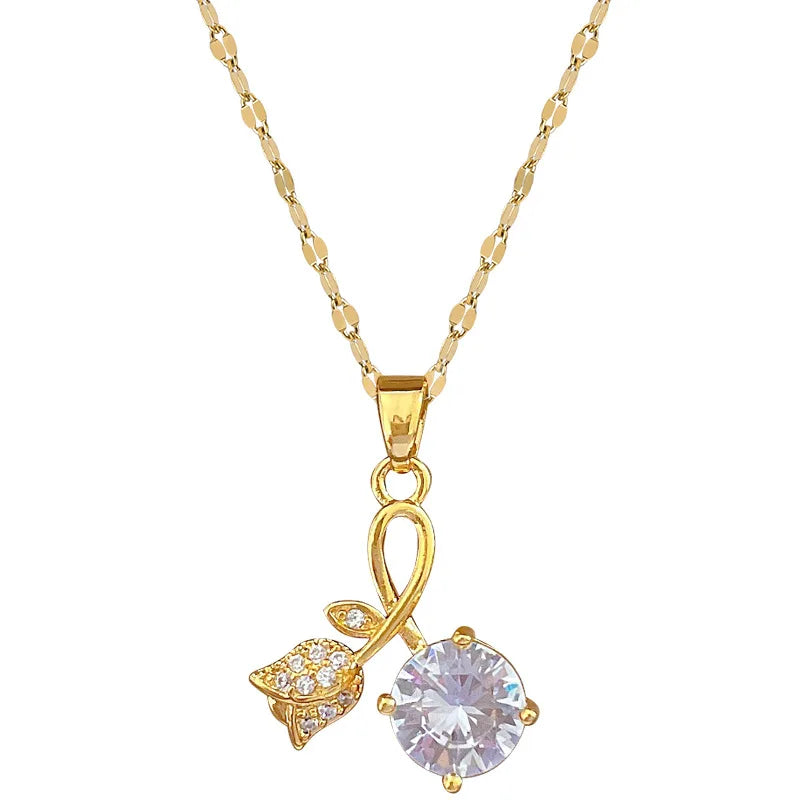 Colar Feminino - Flor de Cristal